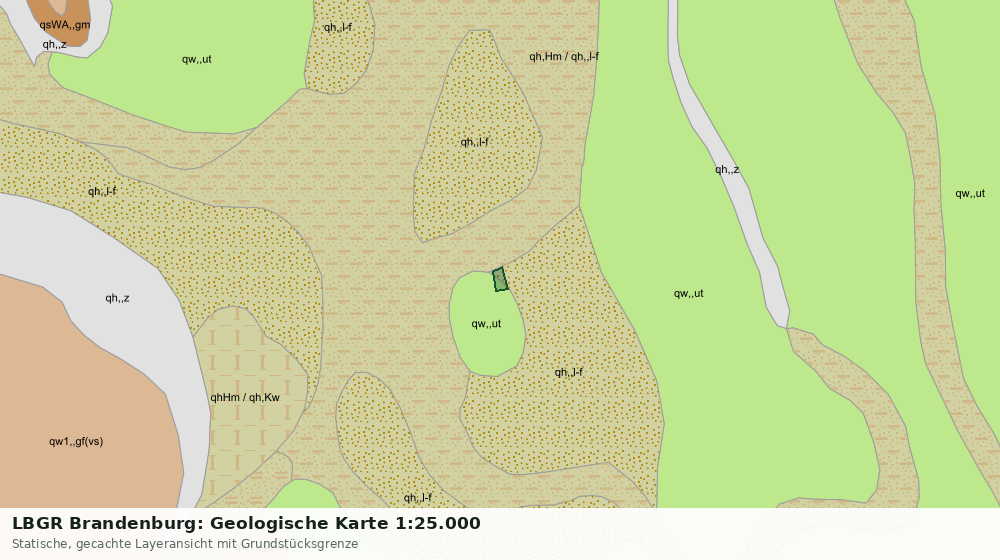 Statische Kartenansicht: LBGR Brandenburg: Geologische Karte 1:25.000