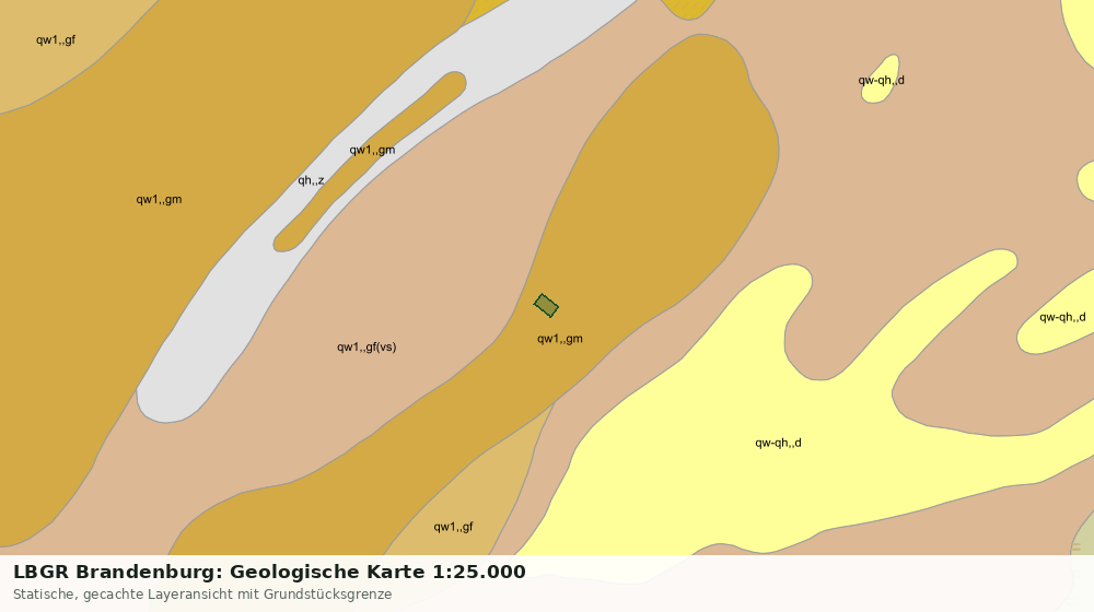 Statische Kartenansicht: LBGR Brandenburg: Geologische Karte 1:25.000