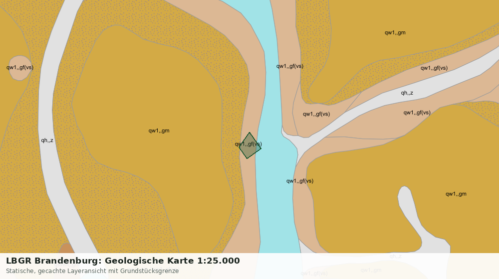 Statische Kartenansicht: LBGR Brandenburg: Geologische Karte 1:25.000
