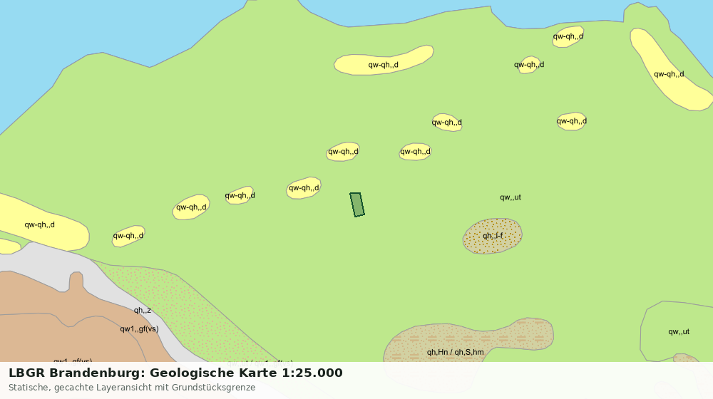 Statische Kartenansicht: LBGR Brandenburg: Geologische Karte 1:25.000