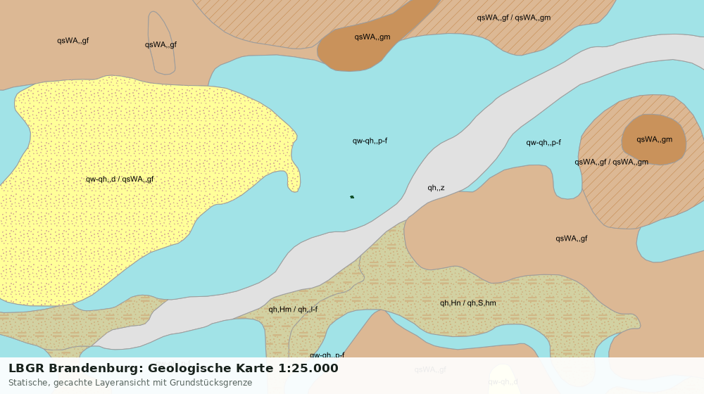 Statische Kartenansicht: LBGR Brandenburg: Geologische Karte 1:25.000