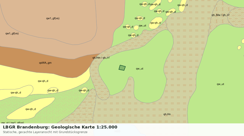 Statische Kartenansicht: LBGR Brandenburg: Geologische Karte 1:25.000
