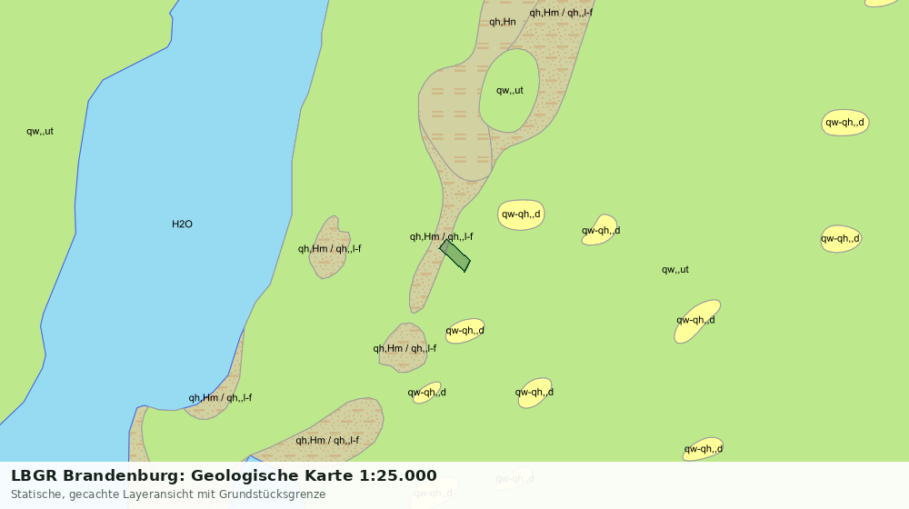 Statische Kartenansicht: LBGR Brandenburg: Geologische Karte 1:25.000