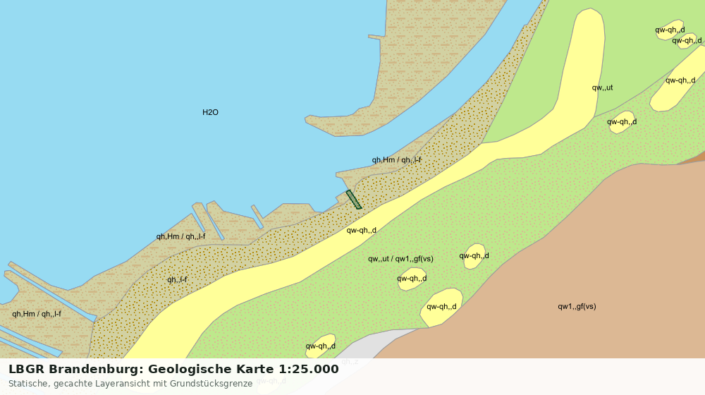 Statische Kartenansicht: LBGR Brandenburg: Geologische Karte 1:25.000