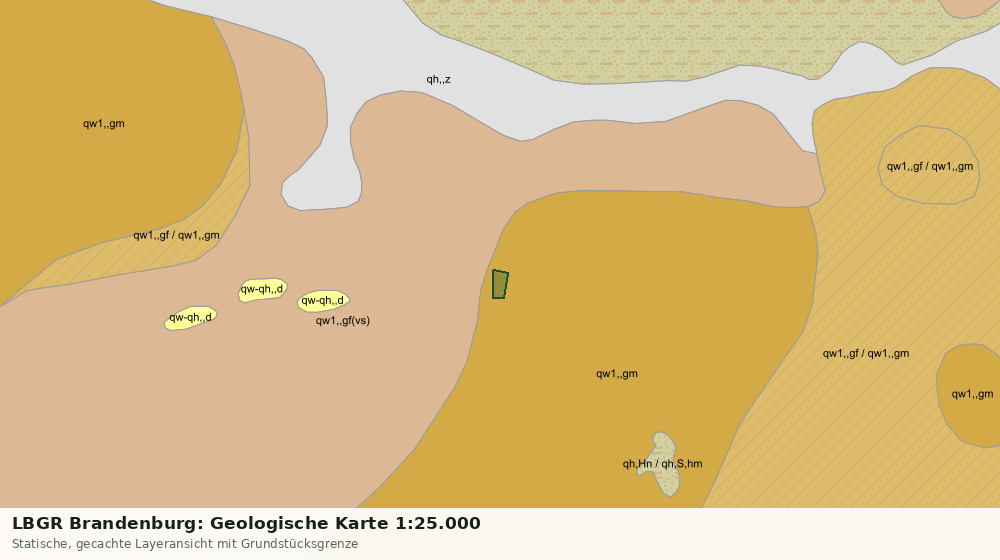 Statische Kartenansicht: LBGR Brandenburg: Geologische Karte 1:25.000