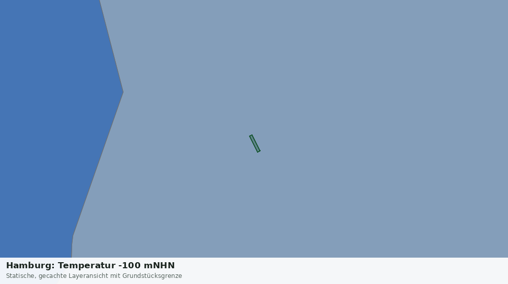 Statische Kartenansicht: Hamburg: Temperatur -100 mNHN