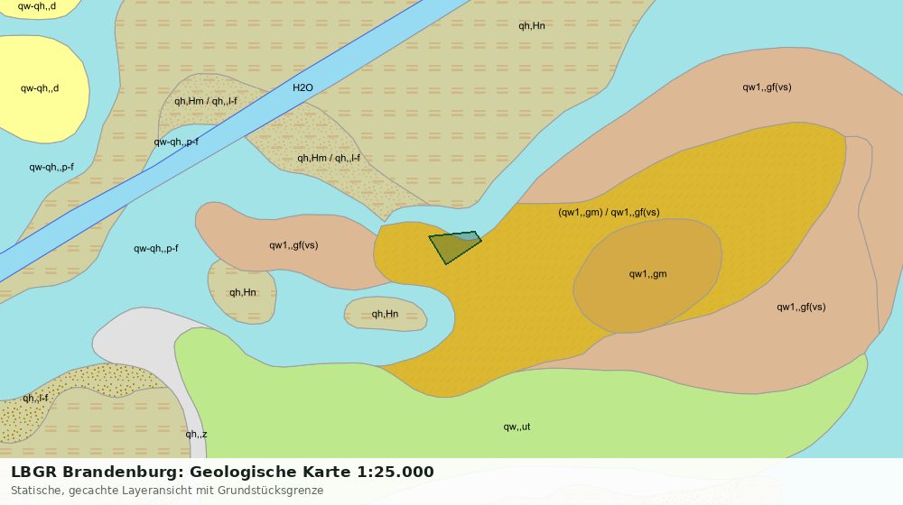 Statische Kartenansicht: LBGR Brandenburg: Geologische Karte 1:25.000