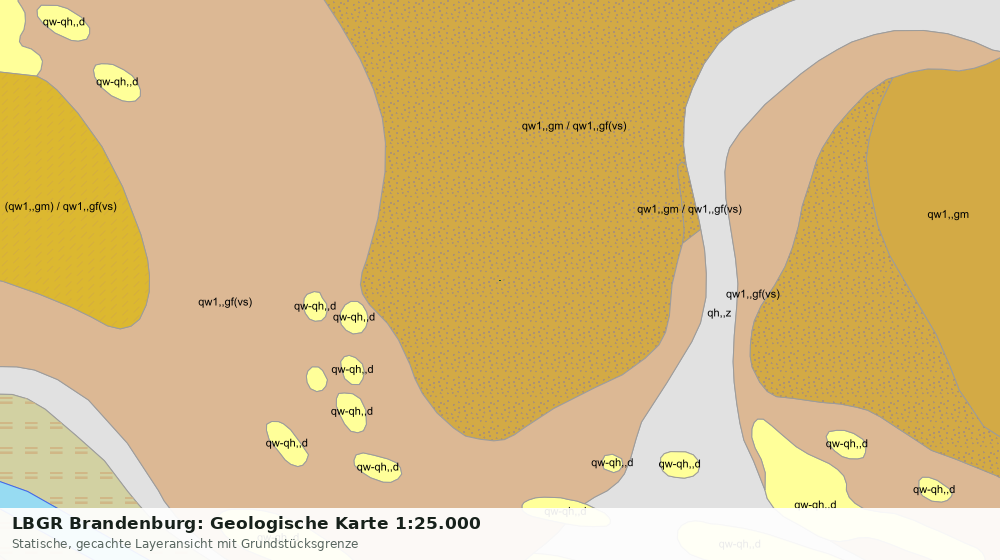 Statische Kartenansicht: LBGR Brandenburg: Geologische Karte 1:25.000