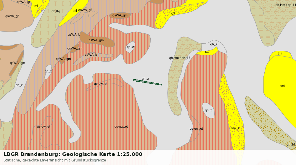 Statische Kartenansicht: LBGR Brandenburg: Geologische Karte 1:25.000