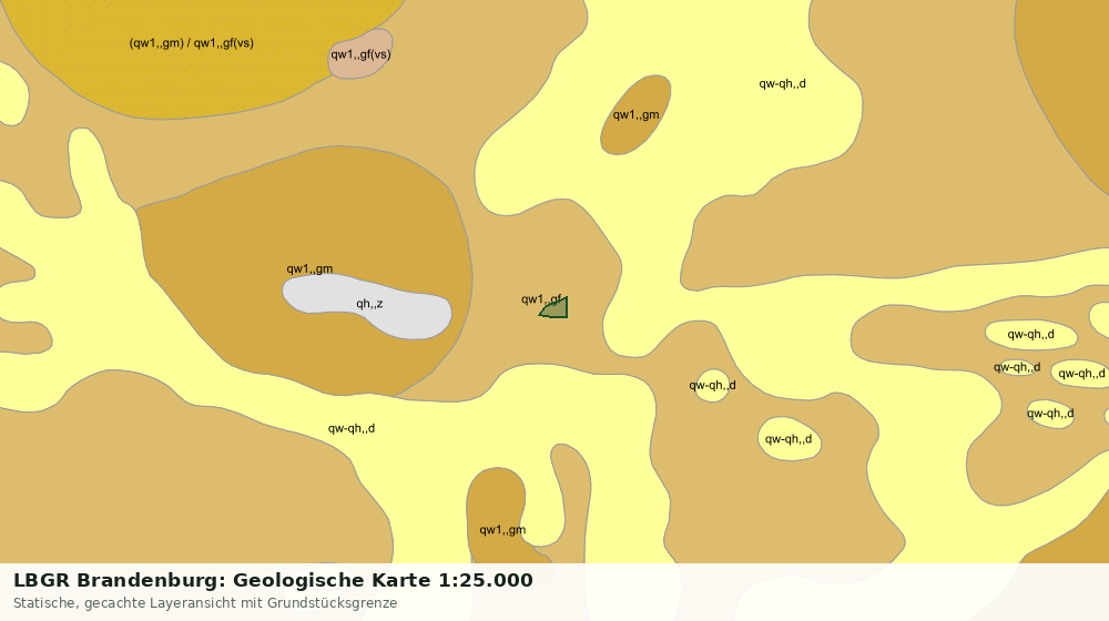 Statische Kartenansicht: LBGR Brandenburg: Geologische Karte 1:25.000