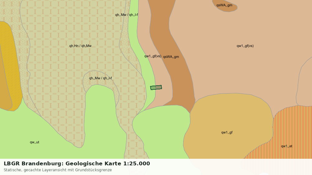 Statische Kartenansicht: LBGR Brandenburg: Geologische Karte 1:25.000