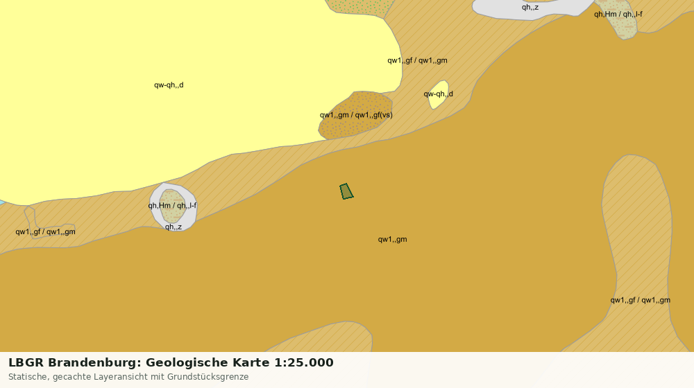 Statische Kartenansicht: LBGR Brandenburg: Geologische Karte 1:25.000