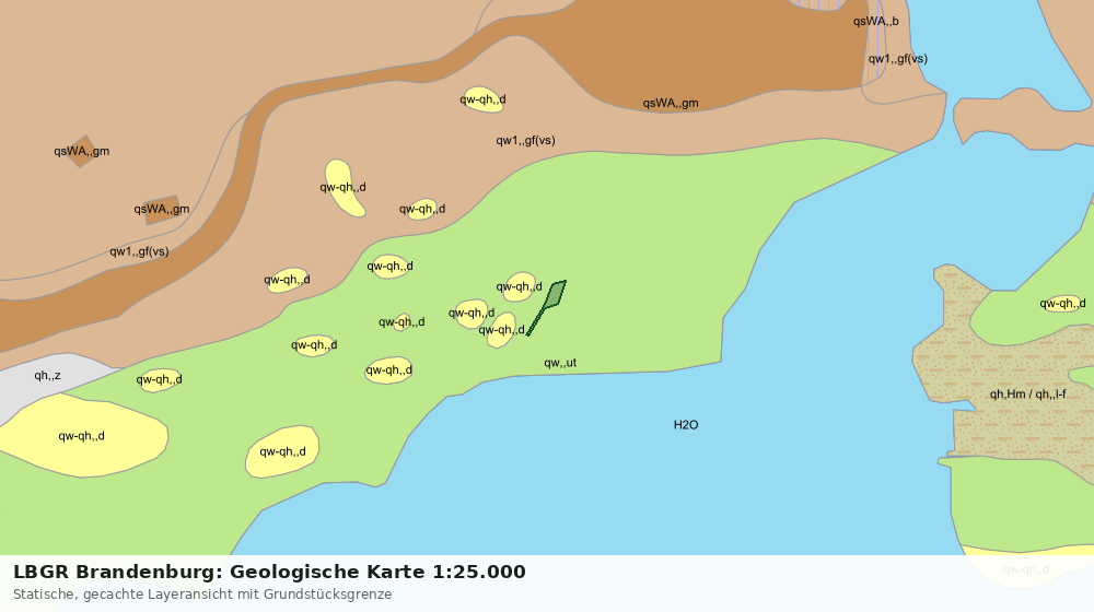 Statische Kartenansicht: LBGR Brandenburg: Geologische Karte 1:25.000