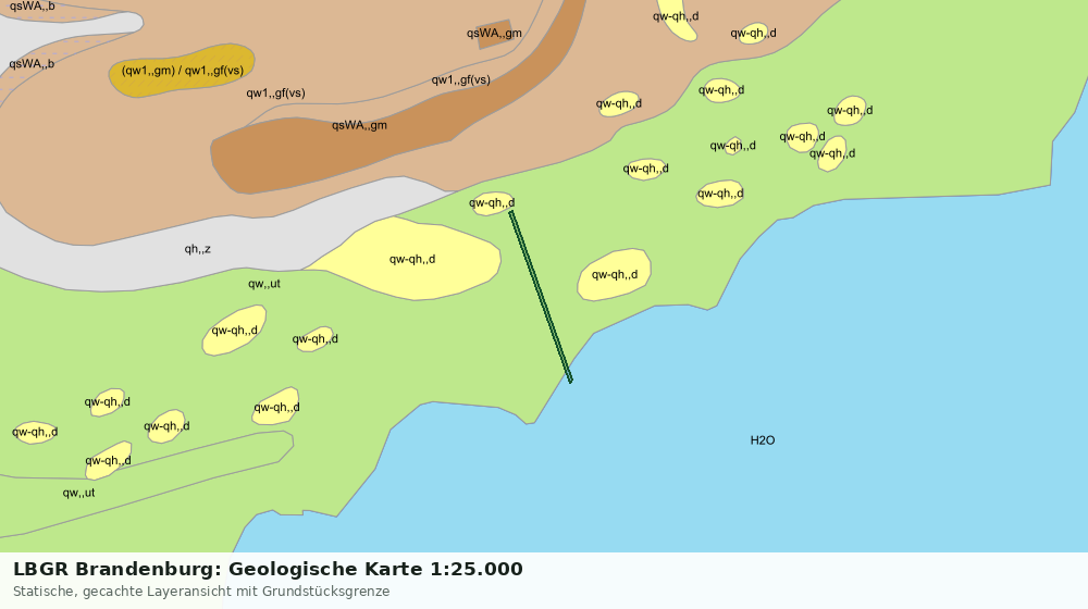 Statische Kartenansicht: LBGR Brandenburg: Geologische Karte 1:25.000