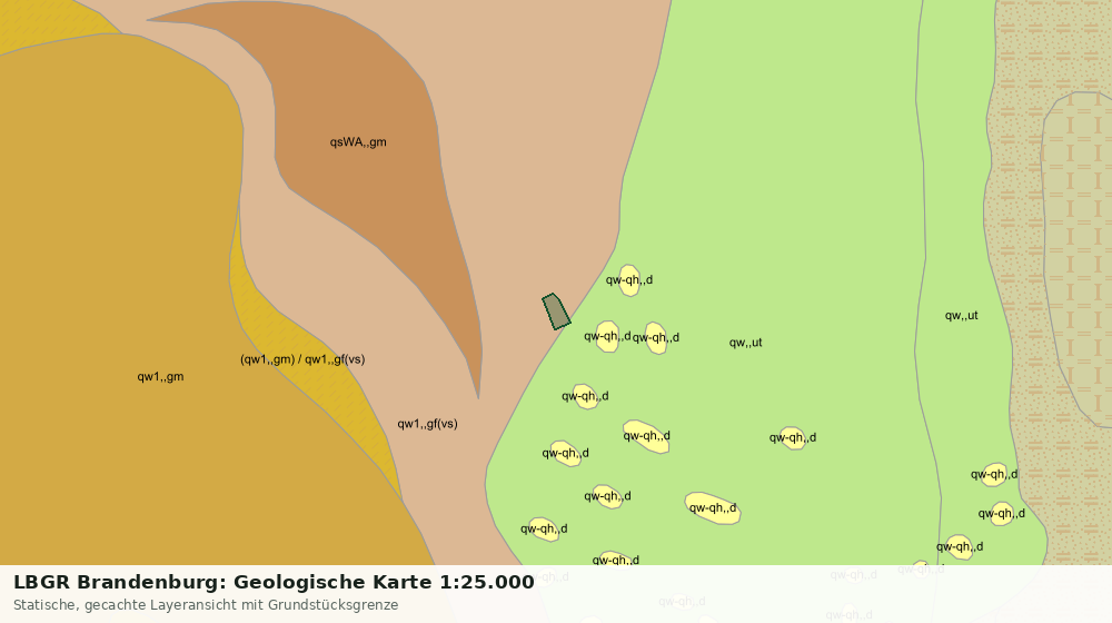 Statische Kartenansicht: LBGR Brandenburg: Geologische Karte 1:25.000