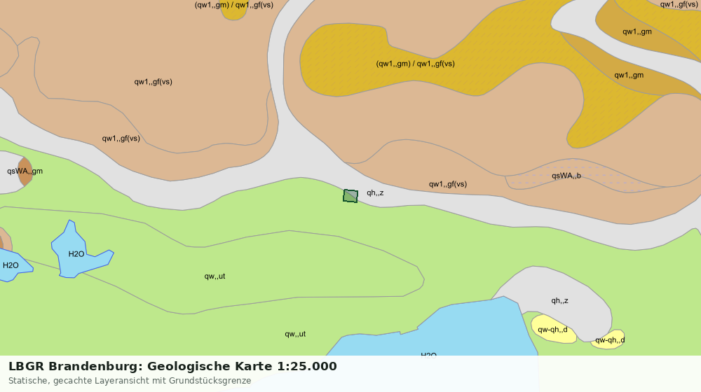 Statische Kartenansicht: LBGR Brandenburg: Geologische Karte 1:25.000