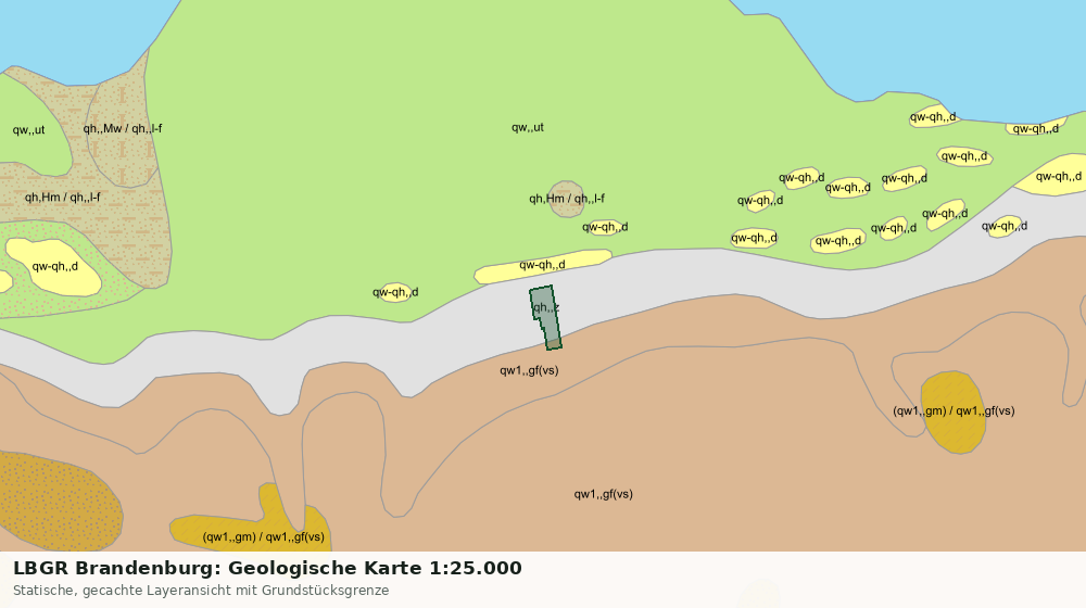 Statische Kartenansicht: LBGR Brandenburg: Geologische Karte 1:25.000