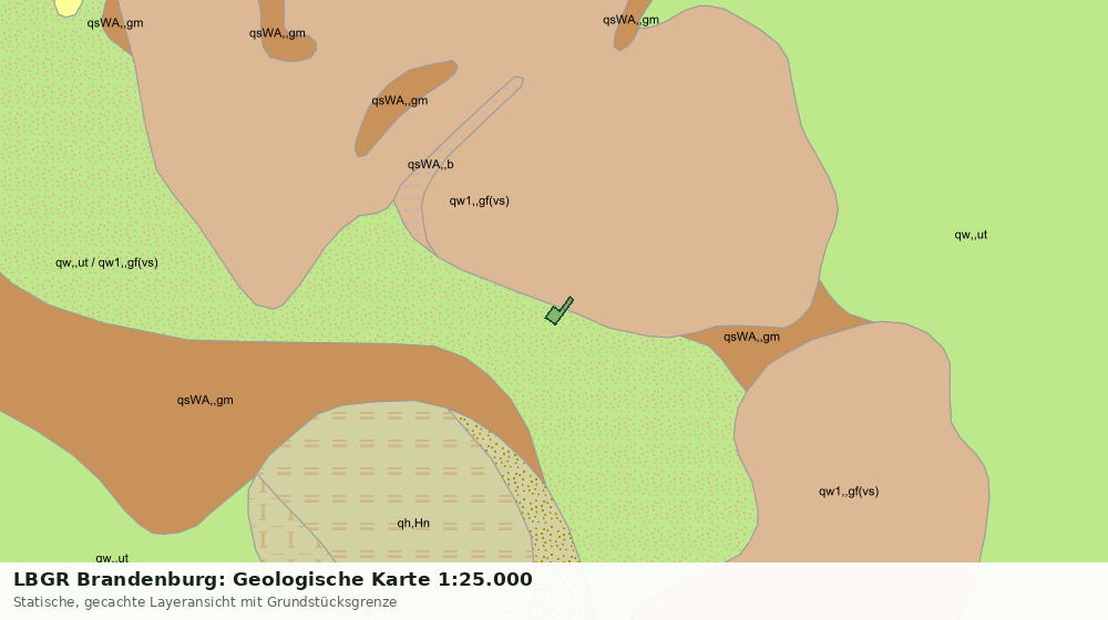 Statische Kartenansicht: LBGR Brandenburg: Geologische Karte 1:25.000