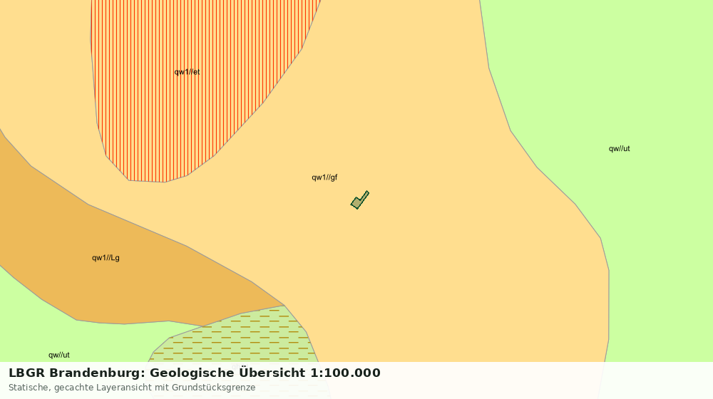 Statische Kartenansicht: LBGR Brandenburg: Geologische Übersicht 1:100.000