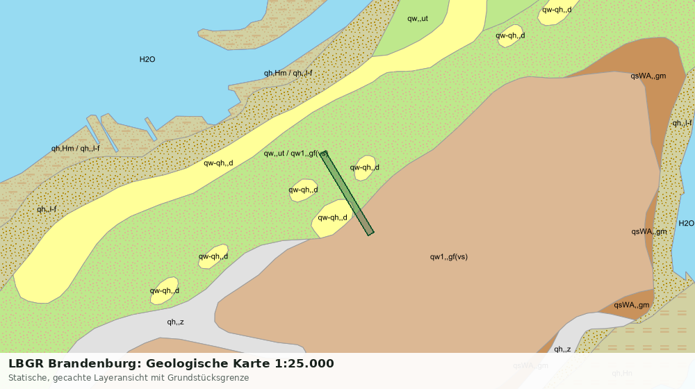 Statische Kartenansicht: LBGR Brandenburg: Geologische Karte 1:25.000