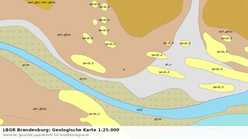 Statische Kartenansicht: LBGR Brandenburg: Geologische Karte 1:25.000