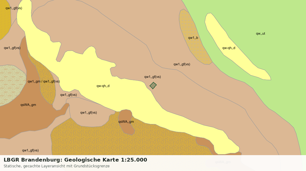 Statische Kartenansicht: LBGR Brandenburg: Geologische Karte 1:25.000