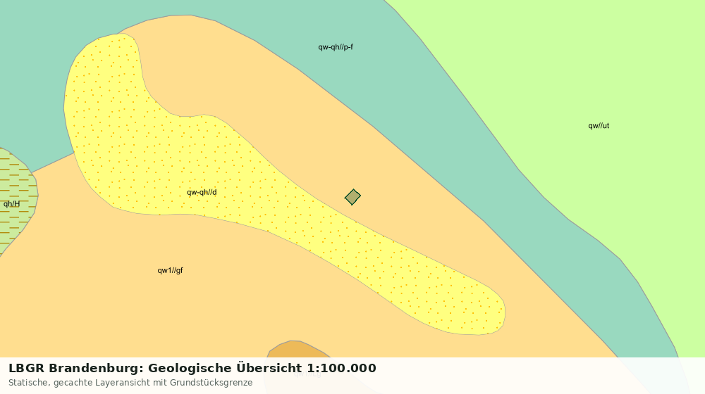 Statische Kartenansicht: LBGR Brandenburg: Geologische Übersicht 1:100.000