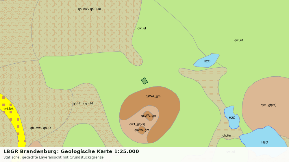 Statische Kartenansicht: LBGR Brandenburg: Geologische Karte 1:25.000