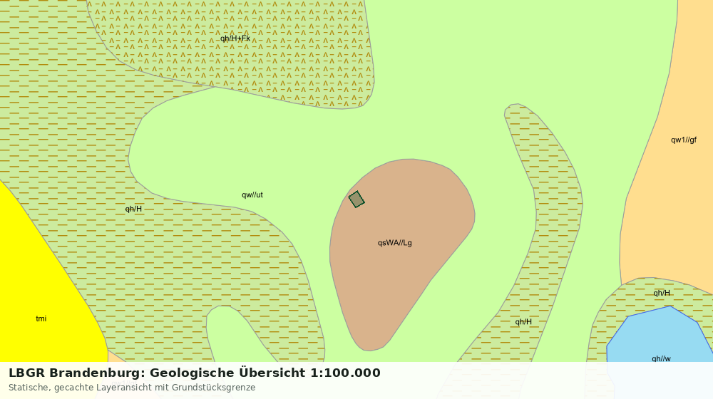 Statische Kartenansicht: LBGR Brandenburg: Geologische Übersicht 1:100.000