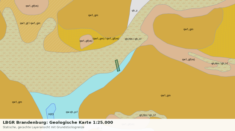 Statische Kartenansicht: LBGR Brandenburg: Geologische Karte 1:25.000