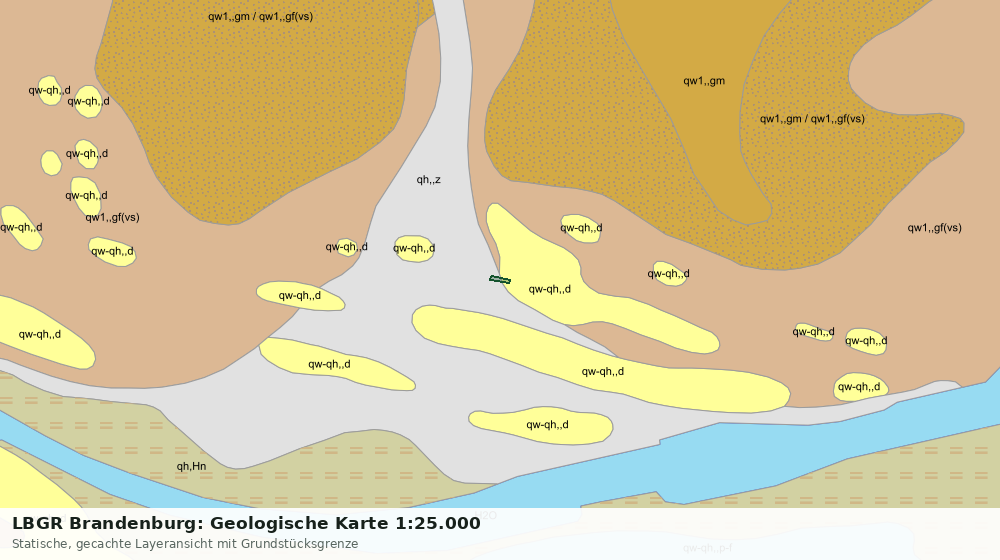 Statische Kartenansicht: LBGR Brandenburg: Geologische Karte 1:25.000