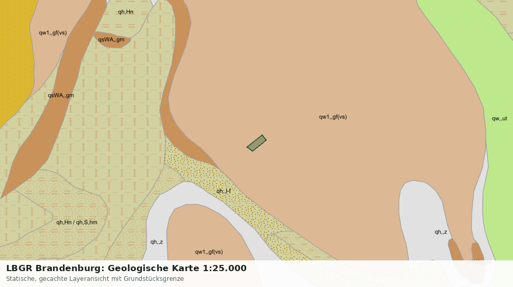 Statische Kartenansicht: LBGR Brandenburg: Geologische Karte 1:25.000