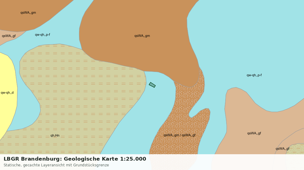 Statische Kartenansicht: LBGR Brandenburg: Geologische Karte 1:25.000