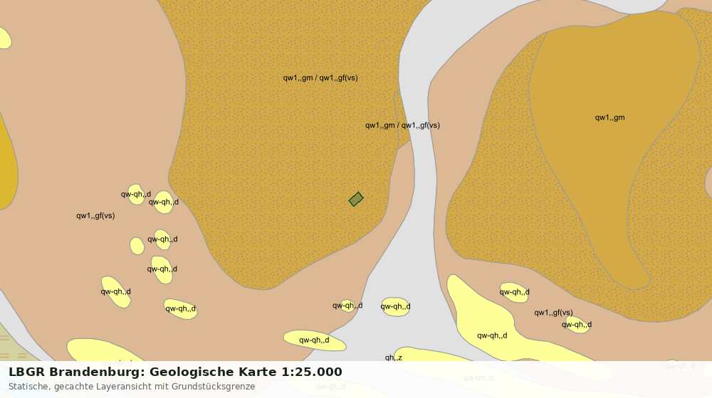 Statische Kartenansicht: LBGR Brandenburg: Geologische Karte 1:25.000