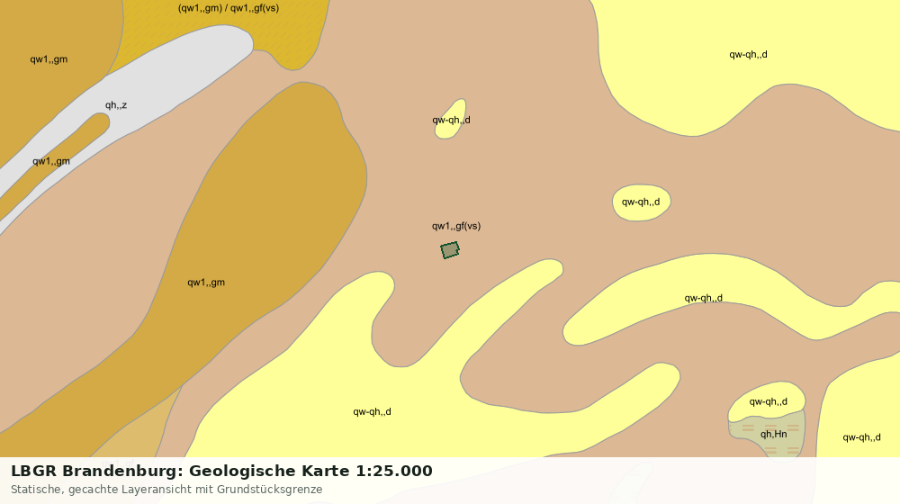 Statische Kartenansicht: LBGR Brandenburg: Geologische Karte 1:25.000