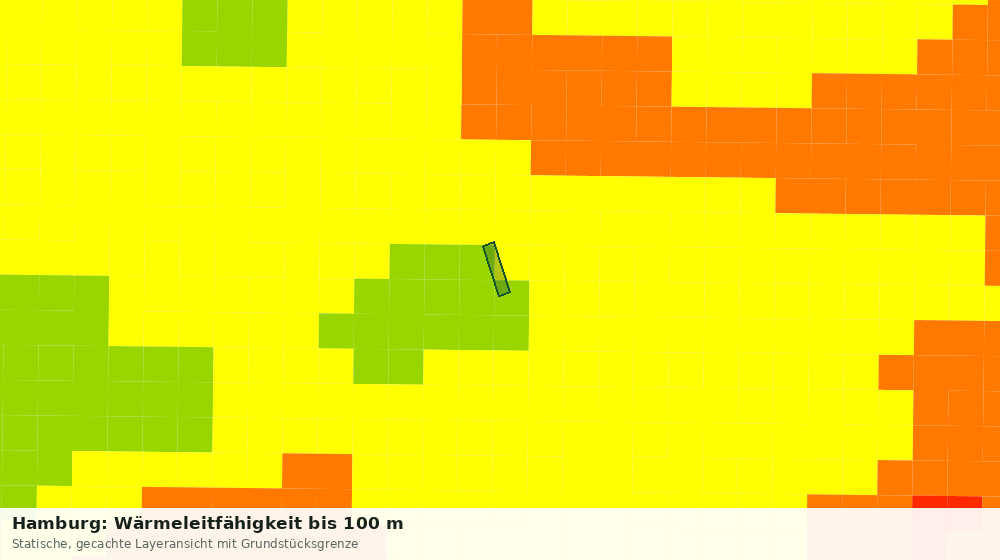 Statische Kartenansicht: Hamburg: Wärmeleitfähigkeit bis 100 m