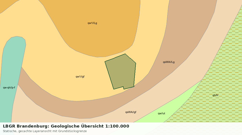 Statische Kartenansicht: LBGR Brandenburg: Geologische Übersicht 1:100.000