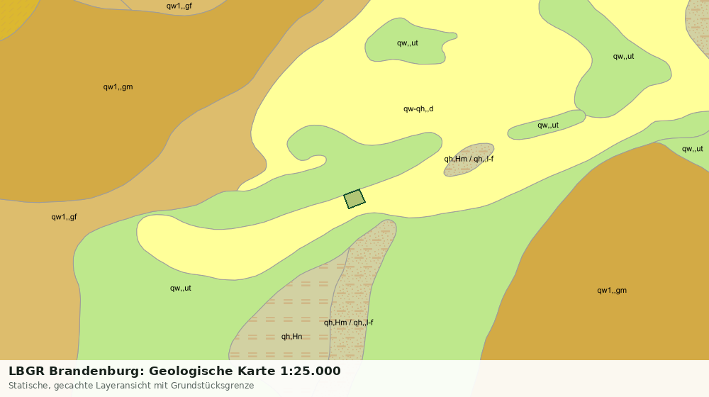 Statische Kartenansicht: LBGR Brandenburg: Geologische Karte 1:25.000