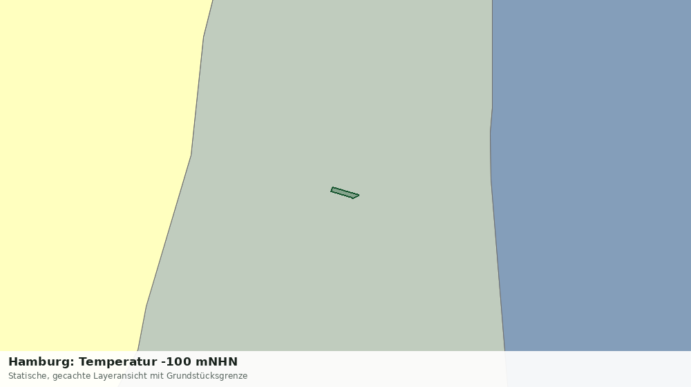 Statische Kartenansicht: Hamburg: Temperatur -100 mNHN
