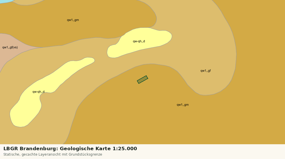 Statische Kartenansicht: LBGR Brandenburg: Geologische Karte 1:25.000