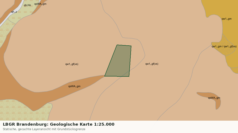 Statische Kartenansicht: LBGR Brandenburg: Geologische Karte 1:25.000