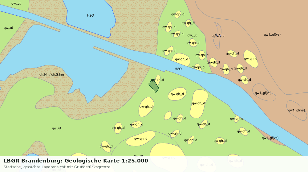 Statische Kartenansicht: LBGR Brandenburg: Geologische Karte 1:25.000