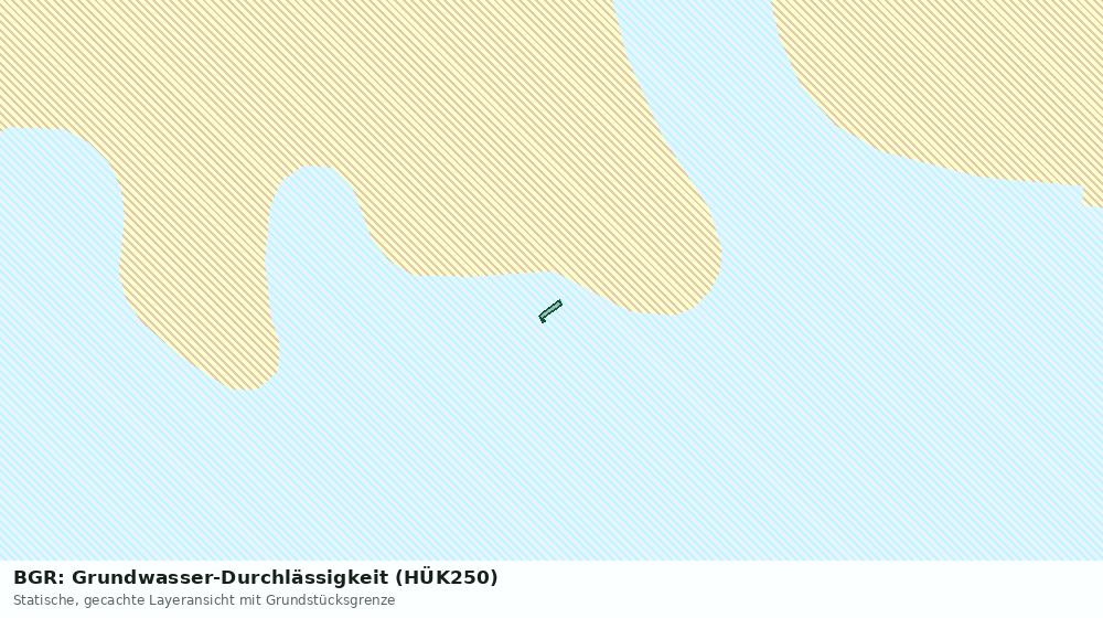 Statische Kartenansicht: BGR: Grundwasser-Durchlässigkeit (HÜK250)