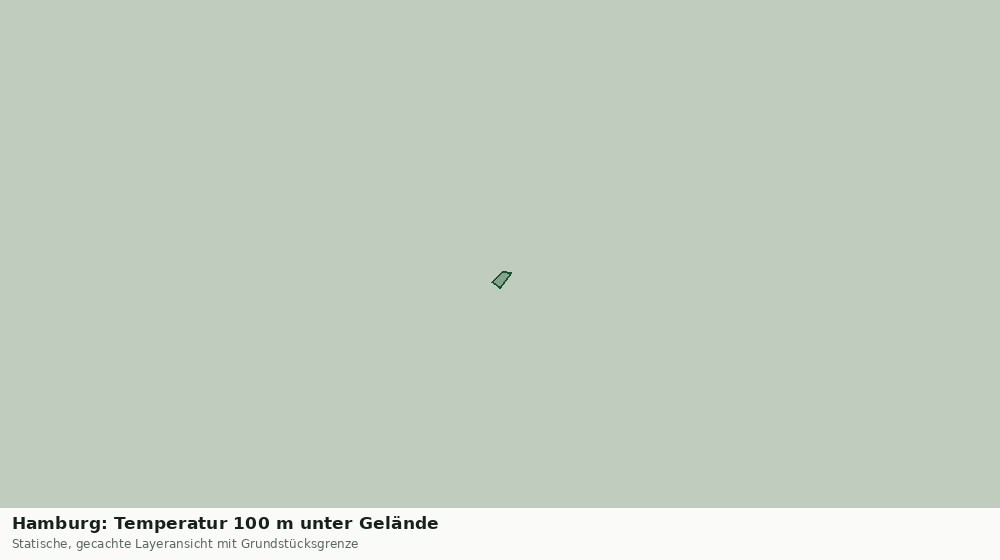 Statische Kartenansicht: Hamburg: Temperatur 100 m unter Gelände