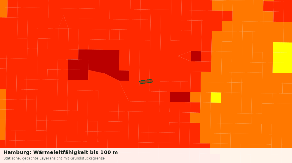 Statische Kartenansicht: Hamburg: Wärmeleitfähigkeit bis 100 m