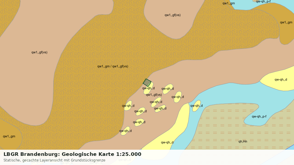 Statische Kartenansicht: LBGR Brandenburg: Geologische Karte 1:25.000