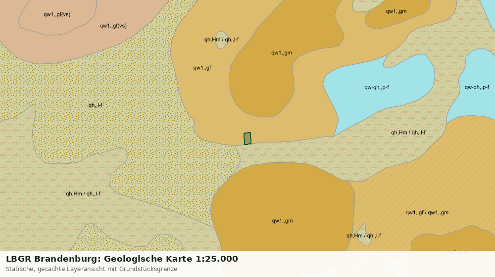 Statische Kartenansicht: LBGR Brandenburg: Geologische Karte 1:25.000
