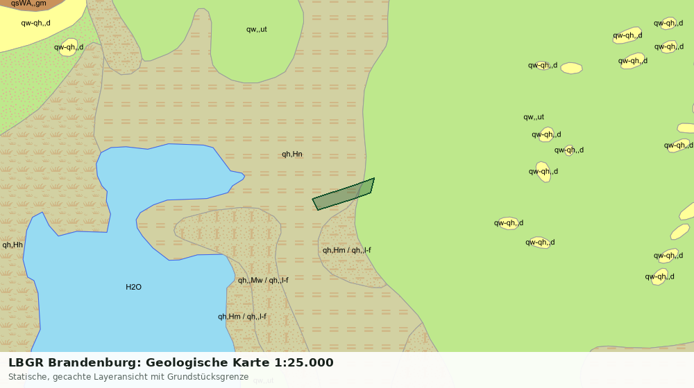 Statische Kartenansicht: LBGR Brandenburg: Geologische Karte 1:25.000