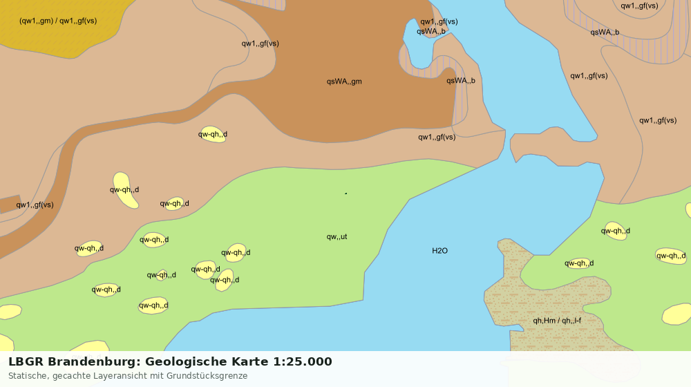 Statische Kartenansicht: LBGR Brandenburg: Geologische Karte 1:25.000