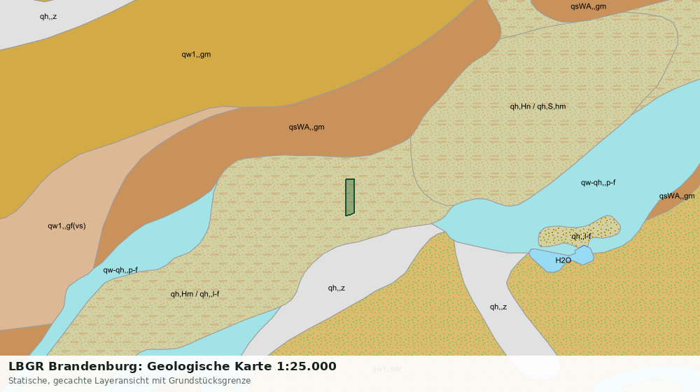 Statische Kartenansicht: LBGR Brandenburg: Geologische Karte 1:25.000